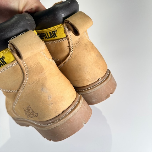 Caterpillar CAT leather work boots men size 9.5 - Picture 4 of 11